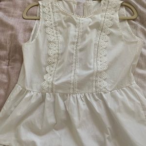 White floral crochet blouse